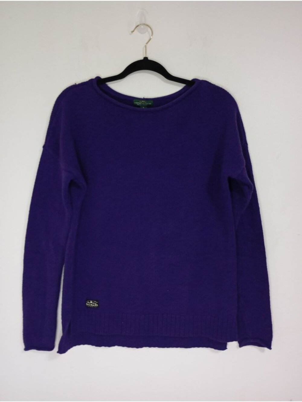 Lauren Jeans Co. Knit Sweater Pullover Size S Cotton Blend Purple Womens